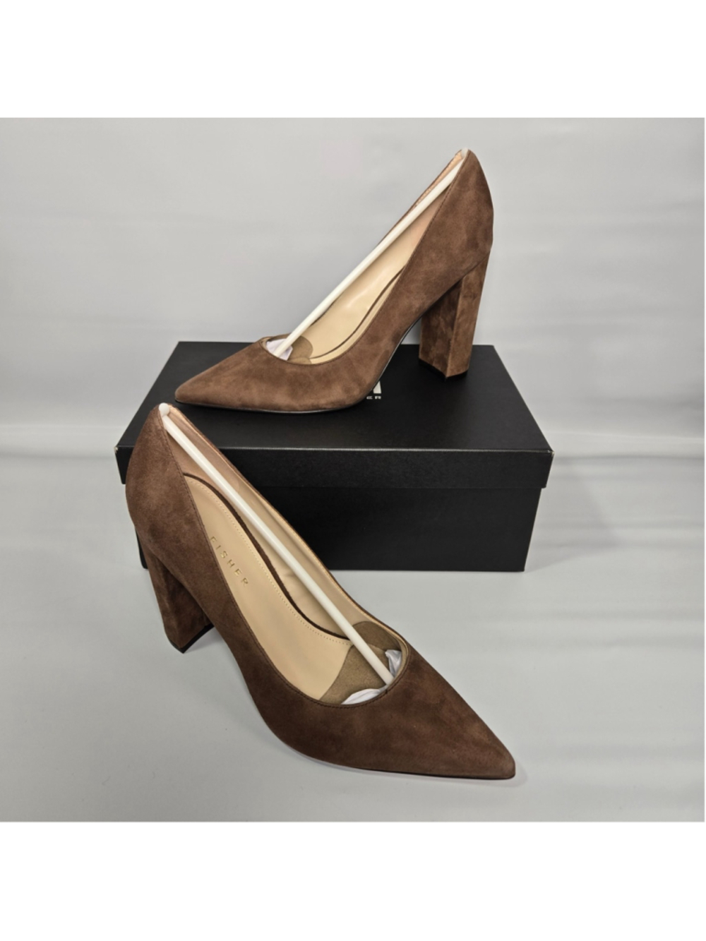 Marc Fisher Abilene Pumps Womens Size 10 Dark Brown Suede Pointed Toe Heels NIB